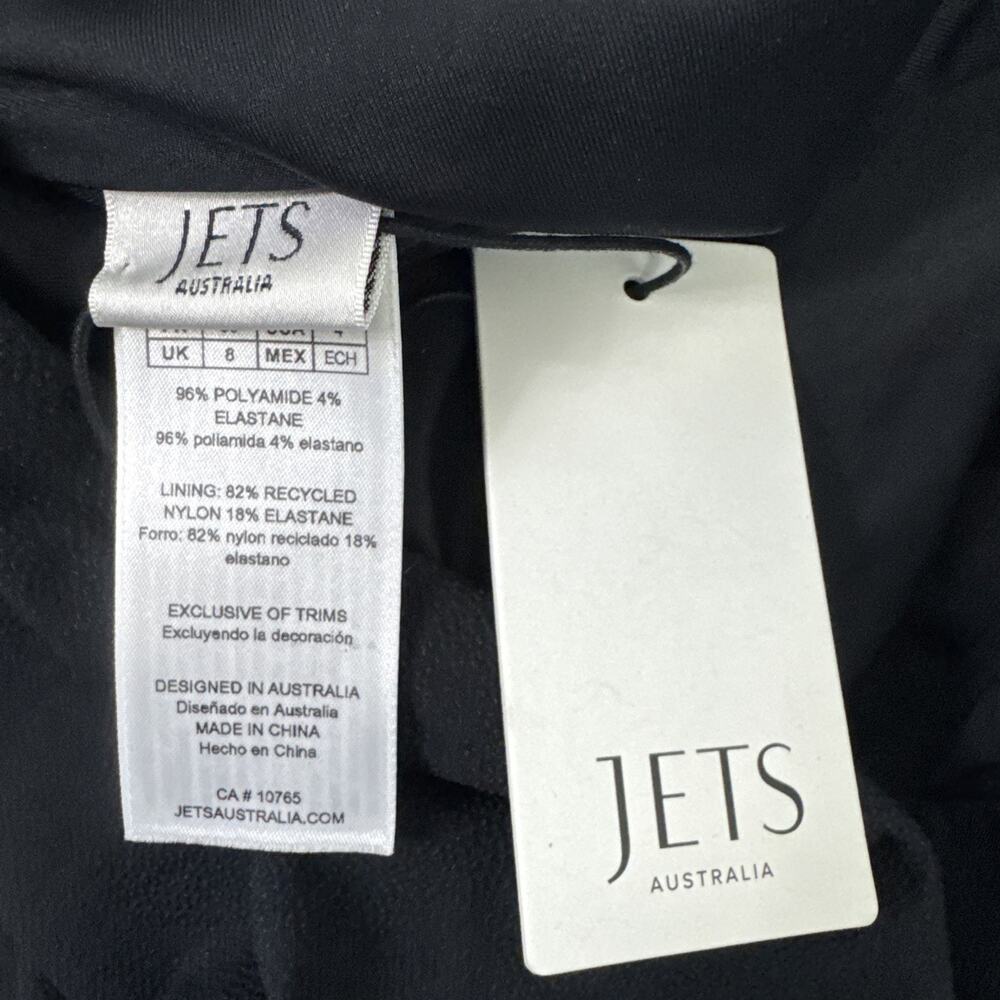 JETS Australia The Front Plunge Surfsuit Swimsuit Long Sleeve Black sz 4 - Picture 8 of 9